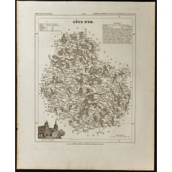 Gravure de 1833 - Département de la Côte d'Or - 1