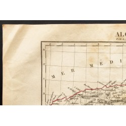 Gravure de 1843 - Carte de l'Algérie - 2