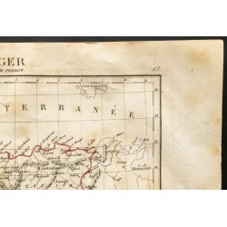 Gravure de 1843 - Carte de l'Algérie - 3