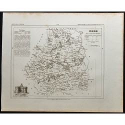 Gravure de 1833 - Département de l'Indre - 1