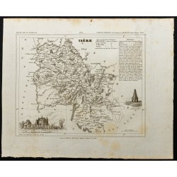 Gravure de 1833 - Département de l'Isère - 1
