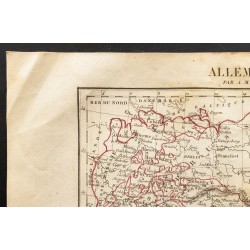 Gravure de 1843 - Carte de l'Allemagne. - 2