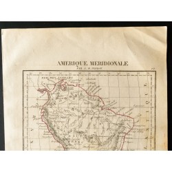 Gravure de 1843 - Carte de l'Amérique du sud - 2