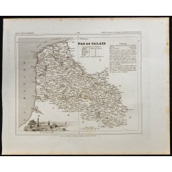 Gravure de 1833 - Département du Pas de Calais - 1