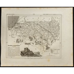 Gravure de 1833 - Département Pyrénées-Atlantiques - 1