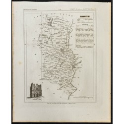 Gravure de 1833 - Département du Rhône - 1