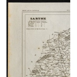 Gravure de 1833 - Département de la Sarthe - 2
