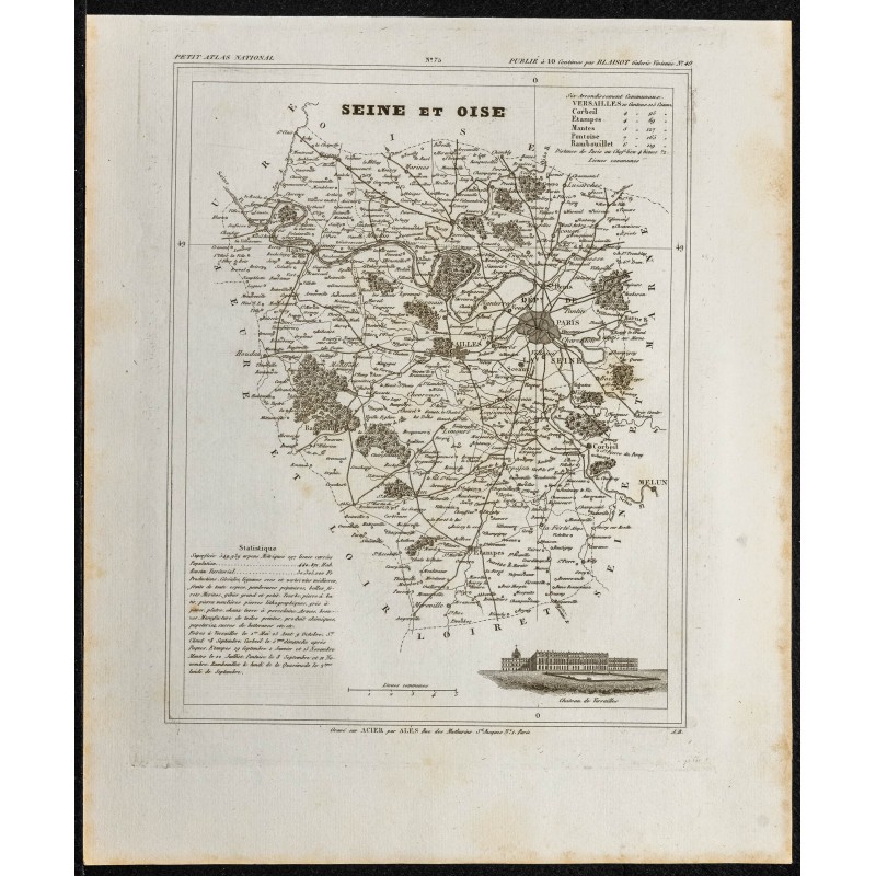 Gravure de 1833 - Département des Yvelines - 1