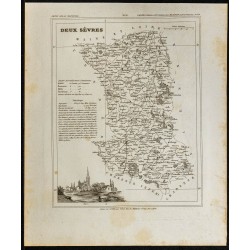 Gravure de 1833 - Département des Deux Sèvres - 1