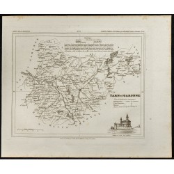 Gravure de 1833 - Département de Tarn-et-Garonne - 1