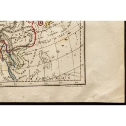 Gravure de 1843 - Carte de l'Asie (Perrot) - 5