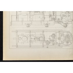 Gravure de 1884 - Terrassier à vapeur à godets articulés - 4