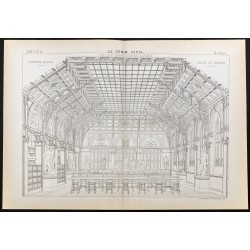 Gravure de 1884 - Collège Sainte-Barbe à Paris - 1