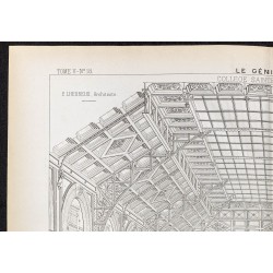 Gravure de 1884 - Collège Sainte-Barbe à Paris - 2