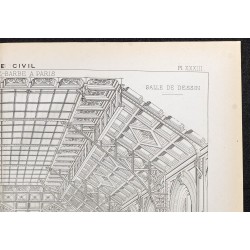 Gravure de 1884 - Collège Sainte-Barbe à Paris - 3