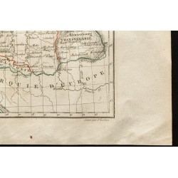 Gravure de 1843 - Carte de l'Empire d'Autriche - 5