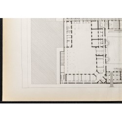 Gravure de 1884 - Collège Sainte-Barbe à Paris - 4