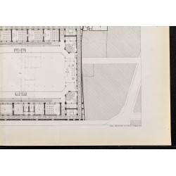 Gravure de 1884 - Collège Sainte-Barbe à Paris - 5