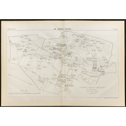 Gravure de 1884 - Vignoble de St Benezet à St Gilles - 1