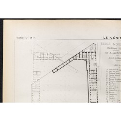 Gravure de 1884 - Lycée Carnot (École Monge) - 2