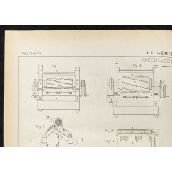 Gravure de 1884 - Façonnage des tissus - 2