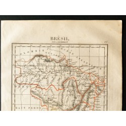 Gravure de 1843 - Carte du Brésil - 2