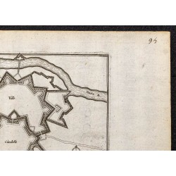 Gravure de 1705 - Plan ancien de Mannheim - 3