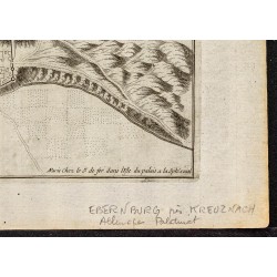 Gravure de 1695 - Plan ancien de Ebernburg - 5