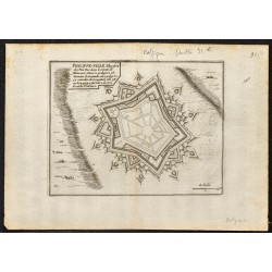 Gravure de 1695 - Plan ancien de Philippeville - 1