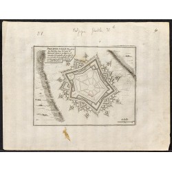 Gravure de 1695 - Plan ancien de Philippeville - 1