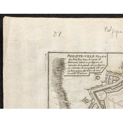 Gravure de 1695 - Plan ancien de Philippeville - 2