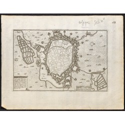 Gravure de 1695 - Plan ancien de Mons - 1