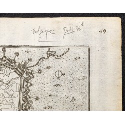 Gravure de 1695 - Plan ancien de Mons - 3
