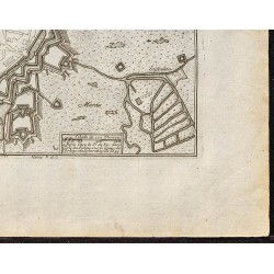 Gravure de 1695 - Plan ancien de Mons - 5