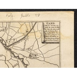 Gravure de 1695 - Plan ancien de Gand - 3