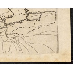 Gravure de 1695 - Plan ancien de Gand - 5