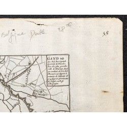 Gravure de 1695 - Plan ancien de Gand - 3