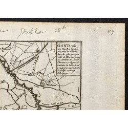 Gravure de 1695 - Plan ancien de Gand - 3