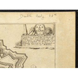 Gravure de 1705 - Plan ancien de Sas-de-Gand - 3