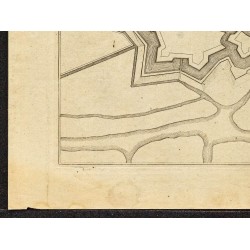 Gravure de 1705 - Plan ancien de Sas-de-Gand - 4