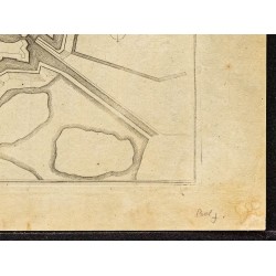 Gravure de 1705 - Plan ancien de Sas-de-Gand - 5