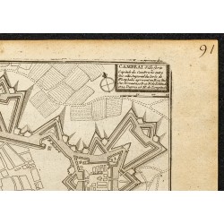 Gravure de 1695 - Plan ancien de Cambrai - 3