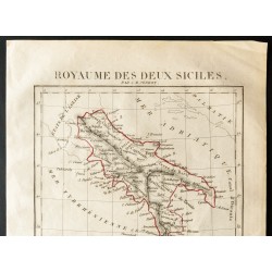 Gravure de 1843 - Carte du Royaume des 2 Siciles - 2