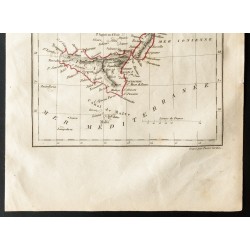 Gravure de 1843 - Carte du Royaume des 2 Siciles - 3