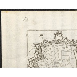 Gravure de 1705 - Plan ancien de Saint-Omer - 2