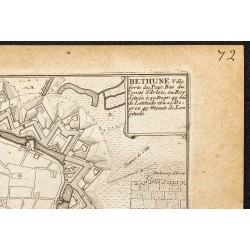 Gravure de 1695 - Plan ancien de Béthune - 3