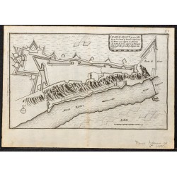 Gravure de 1694 - Plan ancien du fort de Charlemont - 1