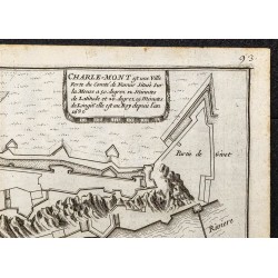 Gravure de 1694 - Plan ancien du fort de Charlemont - 3