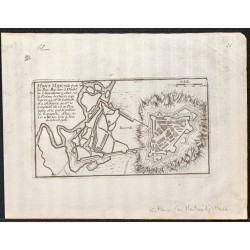 Gravure de 1705 - Plan ancien de Montmédy - 1