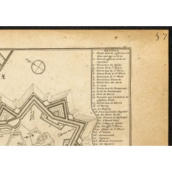 Gravure de 1705 - Plan ancien de Bergues - 3